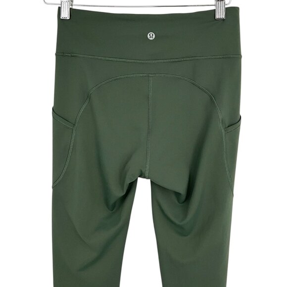 Lululemon Invigorate High-Rise Crop Leggings 23" Smoked Spruce Size 6 - Picture 5 of 6